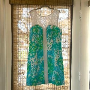 Lilly Pulitzer size 4 Lagoon Green Wave Rider dress.